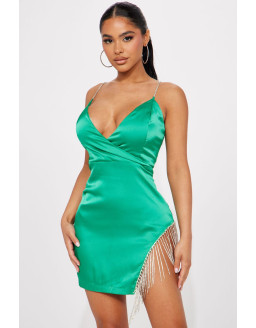 فستان أخضر سيكسي