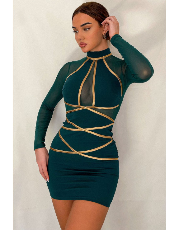 فستان أخضر أنيق