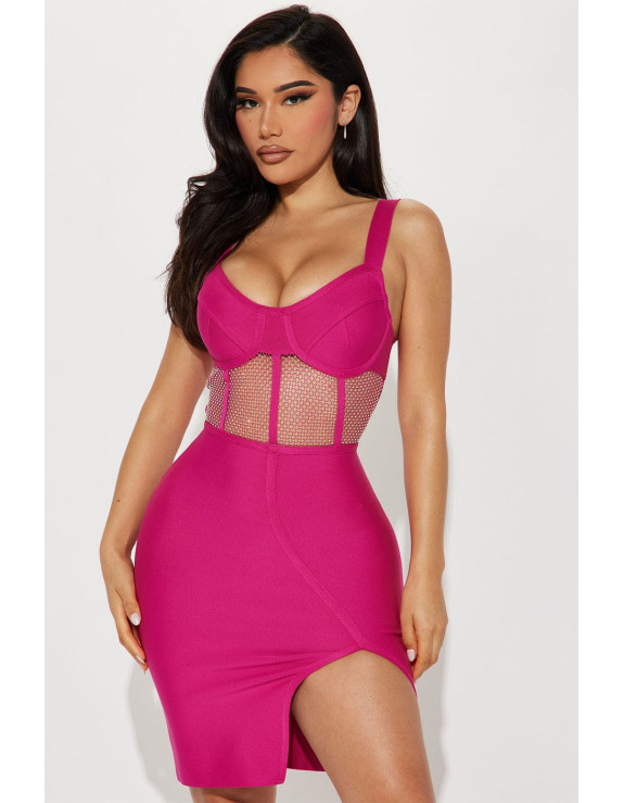 فستان فوشيا